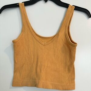 Out from under UO cropped tank yellow